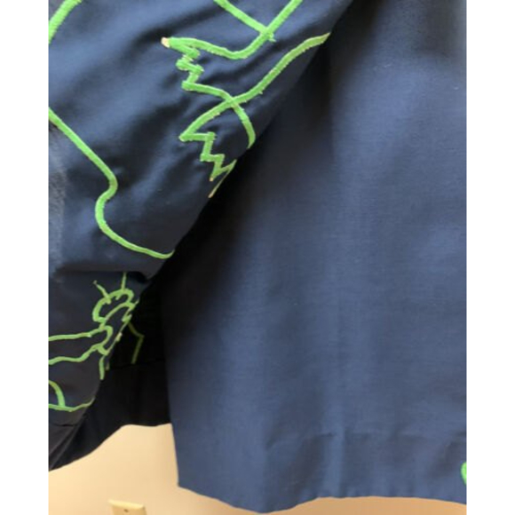 VTG Rare ALFREDO'S WIFE Boho Patchwork Applique Frog Mouse Wrap Skirt Kitschy - Picture 4 of 8